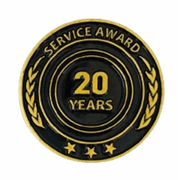 20 Year Service Lapel Pin - Click to enlarge