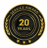 20 Year Service Lapel Pin