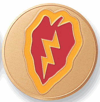 25th Infantry Division Medal Insert (Etched) - Click to enlarge