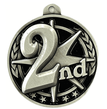 2nd Place Award Medal - Antique Silver - Click to enlarge