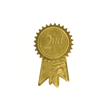 2nd Place Ribbon Seals - Click to enlarge