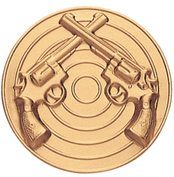 38 Caliber Revolver Litho Medal Insert - Click to enlarge