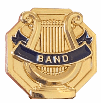 Band - Gold Enamel Lapel Pin - Click to enlarge