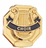 Choir - Gold Enamel Lapel Pin
