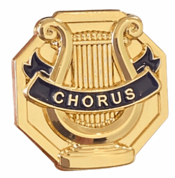 Gold Enamel Chorus Lapel Pin - Click to enlarge
