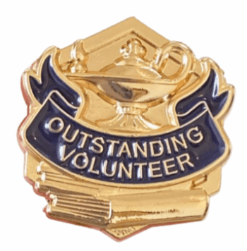Gold Outstanding Volunteer Pin - Click to enlarge
