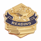 Reading - Gold Enamel Lapel Pin