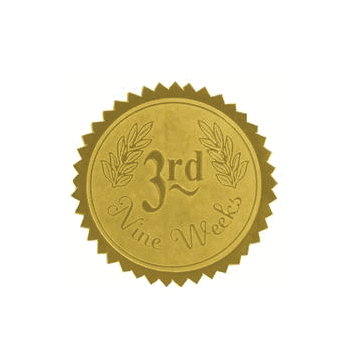 3rd Nine Weeks Certificate Seals - Click to enlarge