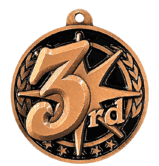 3rd Place Award Medal - Antique Bronze