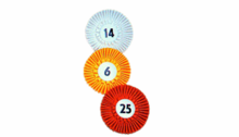 5 1/2" Rosette-Style Contestant Numbers