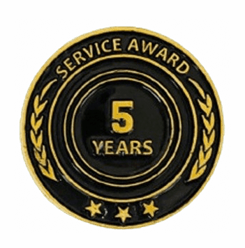5 Year Service Lapel Pin - Click to enlarge