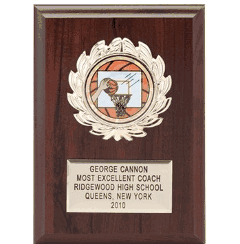 5x7 Walnut Finish Plaque with Insert - Click to enlarge