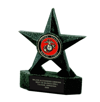 7 Inch Black Star Resin Insert Trophy - Click to enlarge