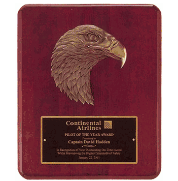 8" x 10" Rosewood Eagle Plaque - Click to enlarge