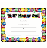 A-B Honor Roll Award Certificate