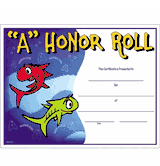 A Honor Roll Award Certificate