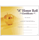 "A" Honor Roll Photo Certificate