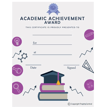 Academic Achievement Free Template - Click to enlarge