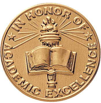 Academic (In Honor Of Academic Excellence) Litho Medal Insert - Click to enlarge