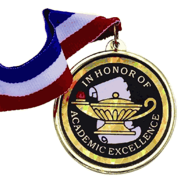 Academic In Honor Of Academic Excellence Medals - Click to enlarge