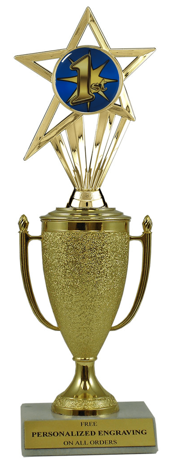 Firstnet Trophy 1st Insert Trophy With Real Marble Base, Cup And Free Engraving