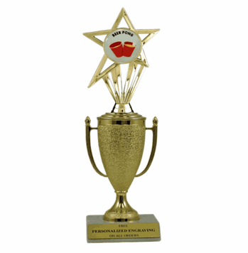 Beer Pong Trophy with Cup & Insert - Click to enlarge
