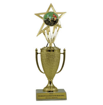 Cycling Trophy with Cup & Insert - Click to enlarge