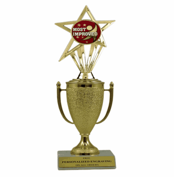 Most Improved Trophy - Cup & Insert - Click to enlarge