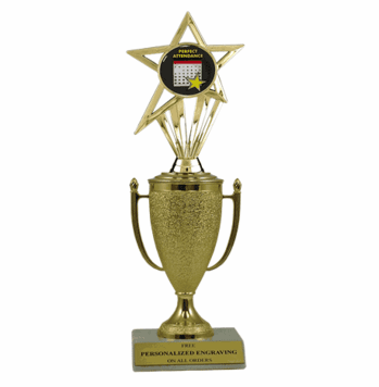 Perfect Attendance Trophy - Cup & Insert - Click to enlarge
