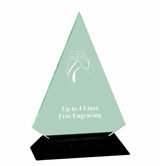 Acrylic Triangle Ballet Award With Black Base