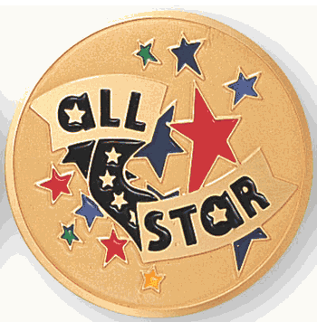 All Star Medal Insert (Etched) - Click to enlarge