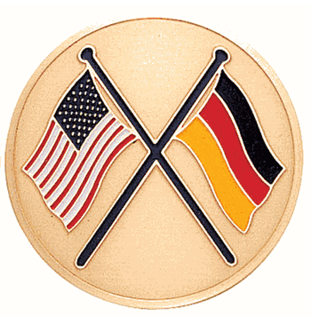 American & Italian Flags Medal Insert (Etched) - Click to enlarge