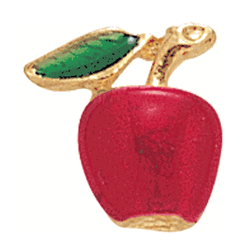 Apple Lapel Pin for Teachers - Click to enlarge