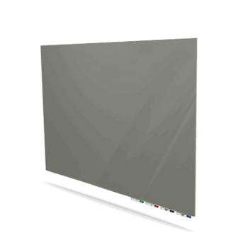 Aria Low Profile Magnetic Glass Board, 3'H x 6'W, Smoke - Click to enlarge