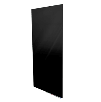 Aria Low Profile Magnetic Glass Board, 5'H x 4'W, Black - Click to enlarge