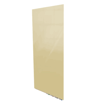 Aria Low Profile Non-Magnetic Glass Board, 3'H x 2'W, Beige - Click to enlarge