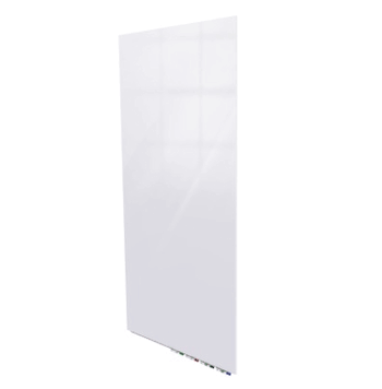 Aria Low Profile Non-Magnetic Glass Board, 10'H x 4'W, White - Click to enlarge
