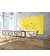 Aria Low Profile Non-Magnetic Glass Board, 5'H x 4'W, Yellow - 4