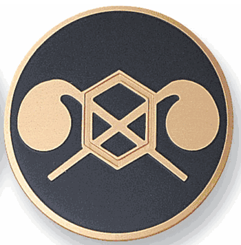 Army Chemical Corps Medal Insert (Etched) - Click to enlarge