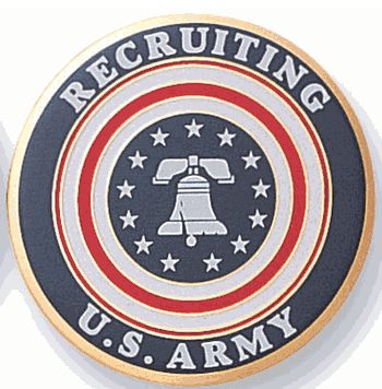 Army Recruiting Service Medal Insert (Etched) - Click to enlarge