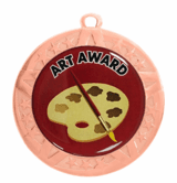 Art Epoxy Dome Insert Medal - Bronze Frame, 2 3/4"
