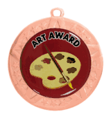 Art Epoxy Dome Insert Medal with Bronze Frame