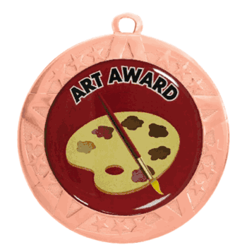Art Epoxy Dome Insert Medal with Bronze Frame - Click to enlarge