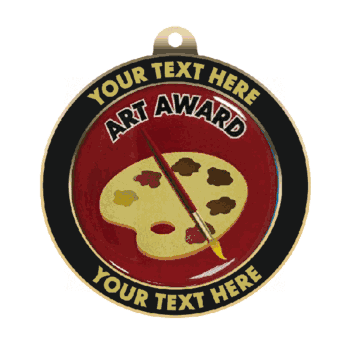 Art Insert Medal with Personalized Rim - Click to enlarge