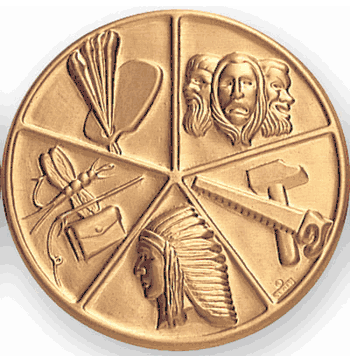 Arts & Crafts Litho Medal Insert - Click to enlarge