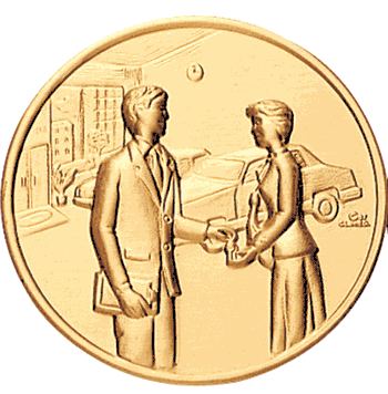 Auto Sales Litho Medal Insert - Click to enlarge