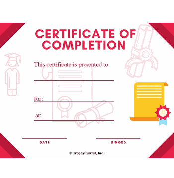 Award of Completion - Click to enlarge