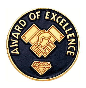 Award Of Excellence Lapel Pin (BR Series) - Click to enlarge