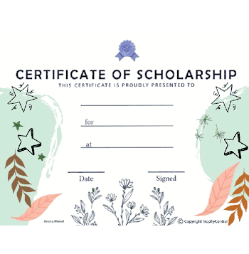 Award of Scholarship - Click to enlarge