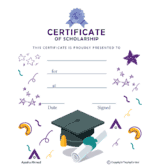 Award of Scholarship Award